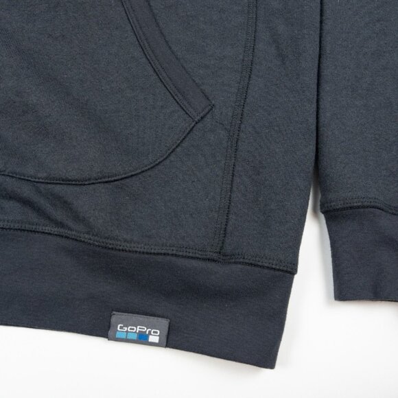 GoPro Zip Hoodie Sweatshirt Men's Medium Logo Camera Gray Fleece Jacket - Picture 7 of 12